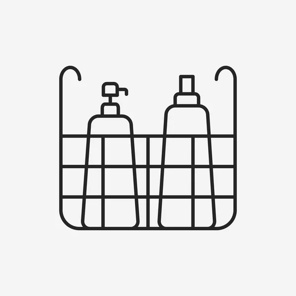 Shampoo Linie Symbol — Stockvektor