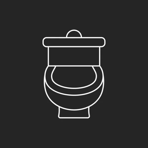 Icône de ligne de siège de toilette — Image vectorielle