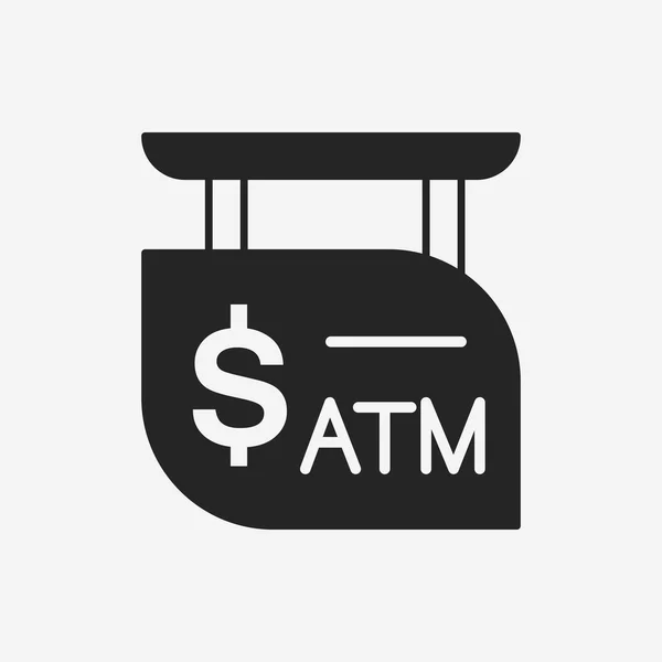ATM aláírás ikonra — Stock Vector