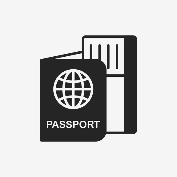 Icono del pasaporte — Vector de stock