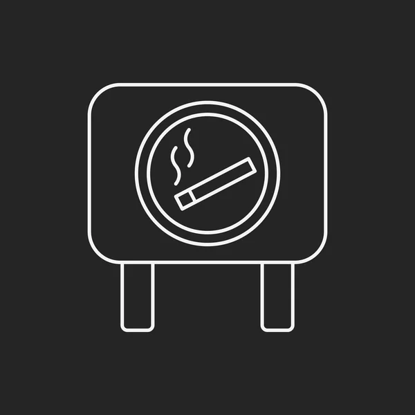 Línea de humo icono — Vector de stock