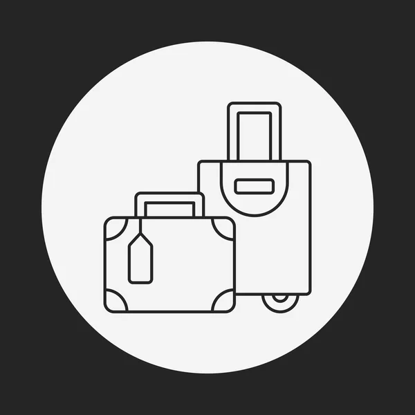 Luggage line icon — Stock Vector