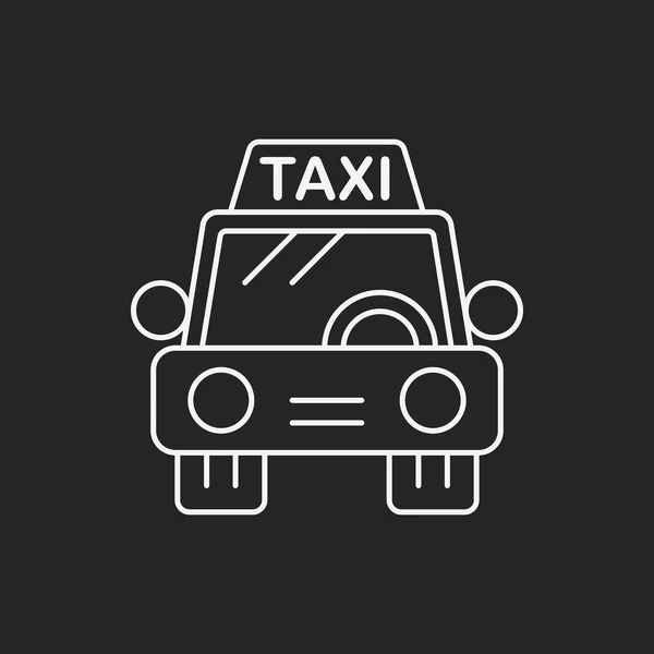 Icône de ligne de taxi — Image vectorielle