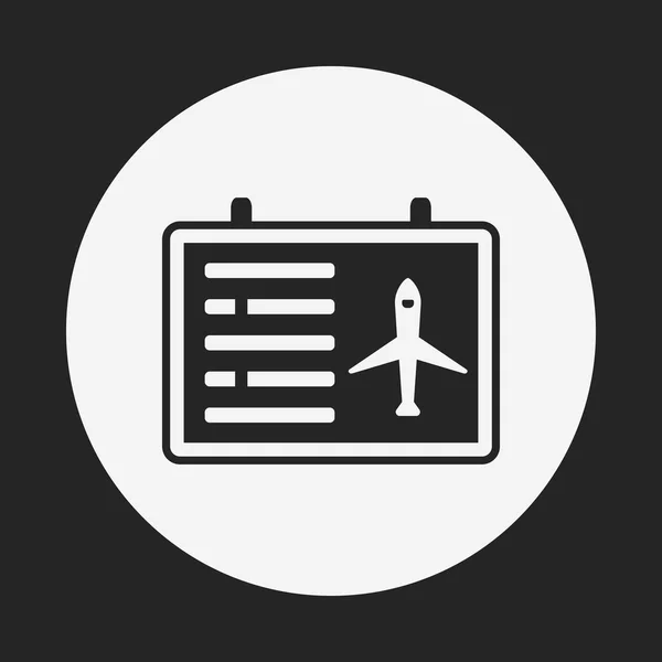 Icône du panneau d'information aéroport — Image vectorielle