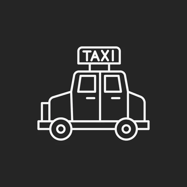 Ikona čáry taxi — Stockový vektor