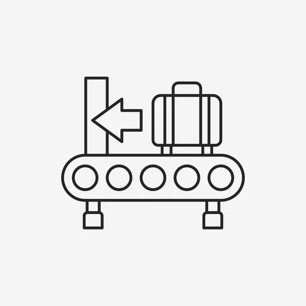 Icône de ligne de bagages — Image vectorielle