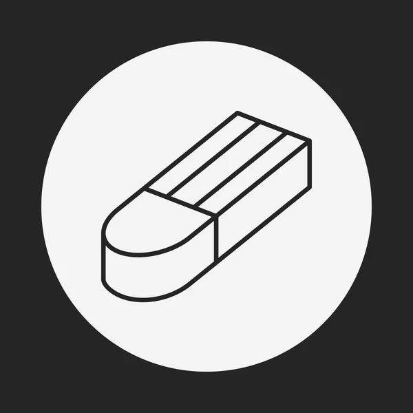 Eraser line icon — Stock Vector