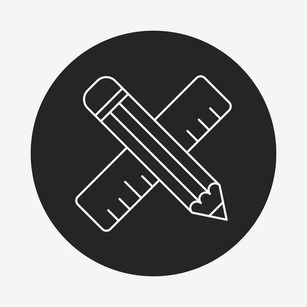 Ikona čáry tužkou pera — Stockový vektor
