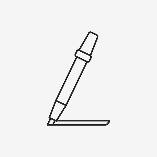 Caneta lápis ícone de linha — Vetor de Stock