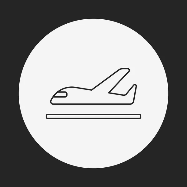 Icono de línea de avión — Vector de stock