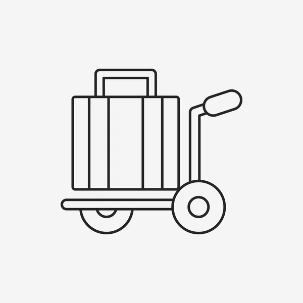 Значок линии багажа — стоковый вектор