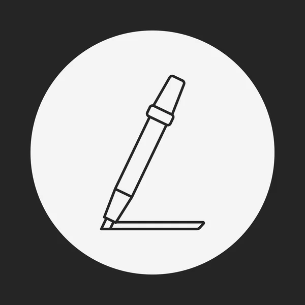 Ikona čáry tužkou pera — Stockový vektor