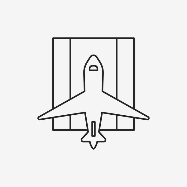 Uçak çizgisi simgesi — Stok Vektör
