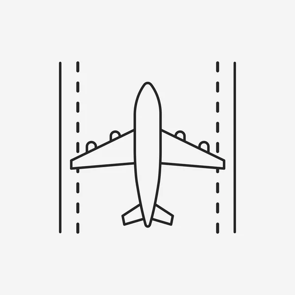Ikon baris pesawat - Stok Vektor