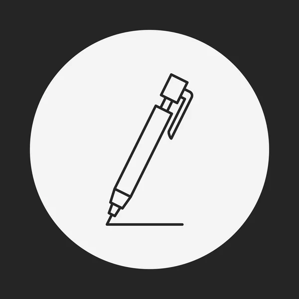 Caneta lápis ícone de linha — Vetor de Stock
