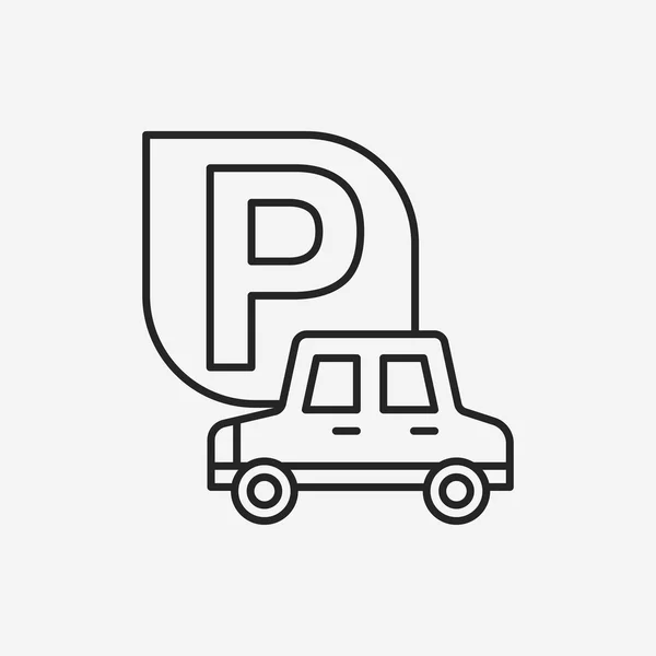 Icono de línea de taxi — Vector de stock