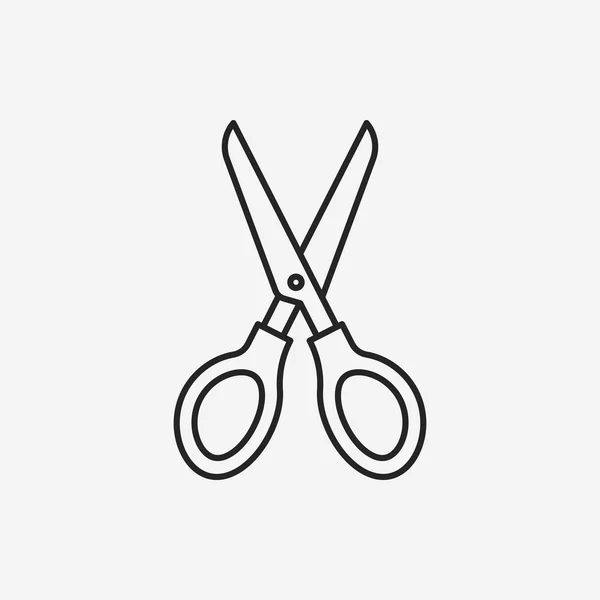 Scissors line icon — Stock Vector