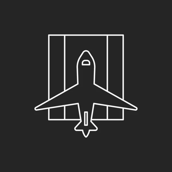 Ícone de linha de avião —  Vetores de Stock