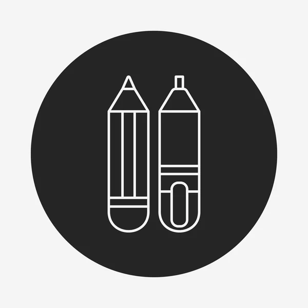 Pen lijn potloodpictogram — Stockvector