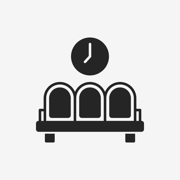 Icono del asiento del aeropuerto — Vector de stock