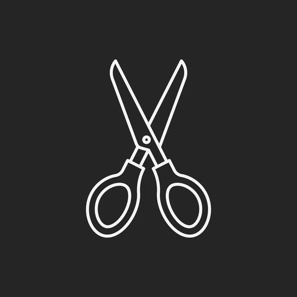 Scissors line icon — Stock Vector