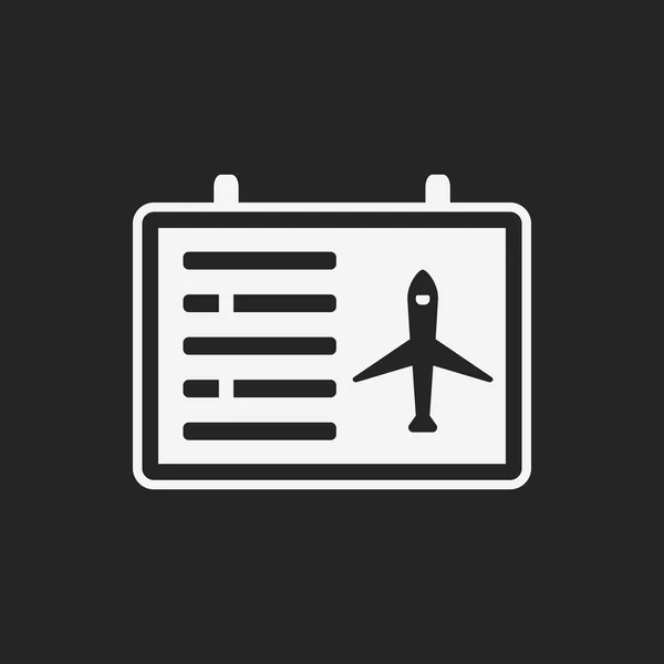 Icono del tablero de información del aeropuerto — Vector de stock