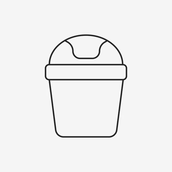 Basura puede línea icono — Vector de stock