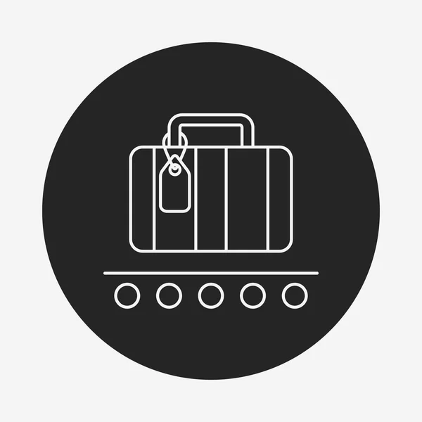 Icône de ligne de bagages — Image vectorielle