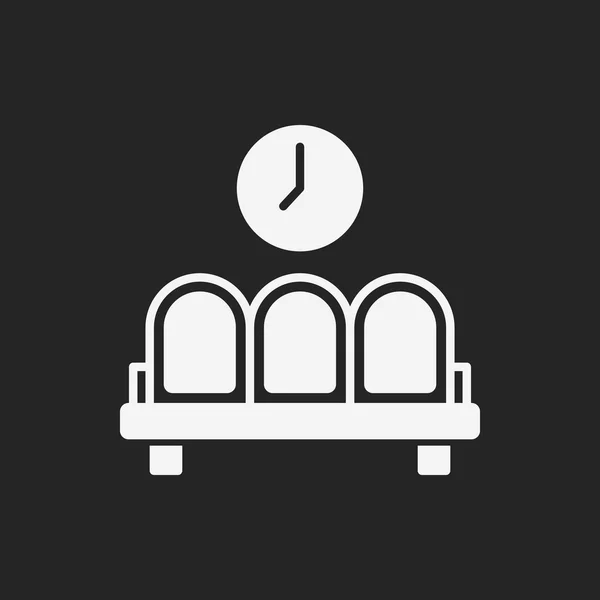Icono del asiento del aeropuerto — Vector de stock