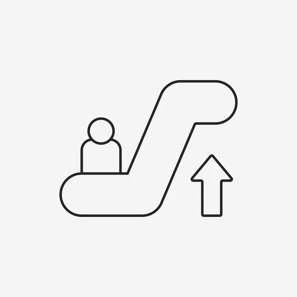 Escalator line icon — Stock Vector