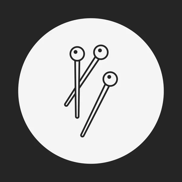 Pin line icon — Stock Vector