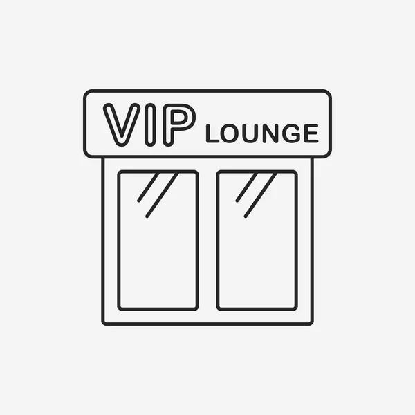 Aeropuerto vip icono de línea — Vector de stock