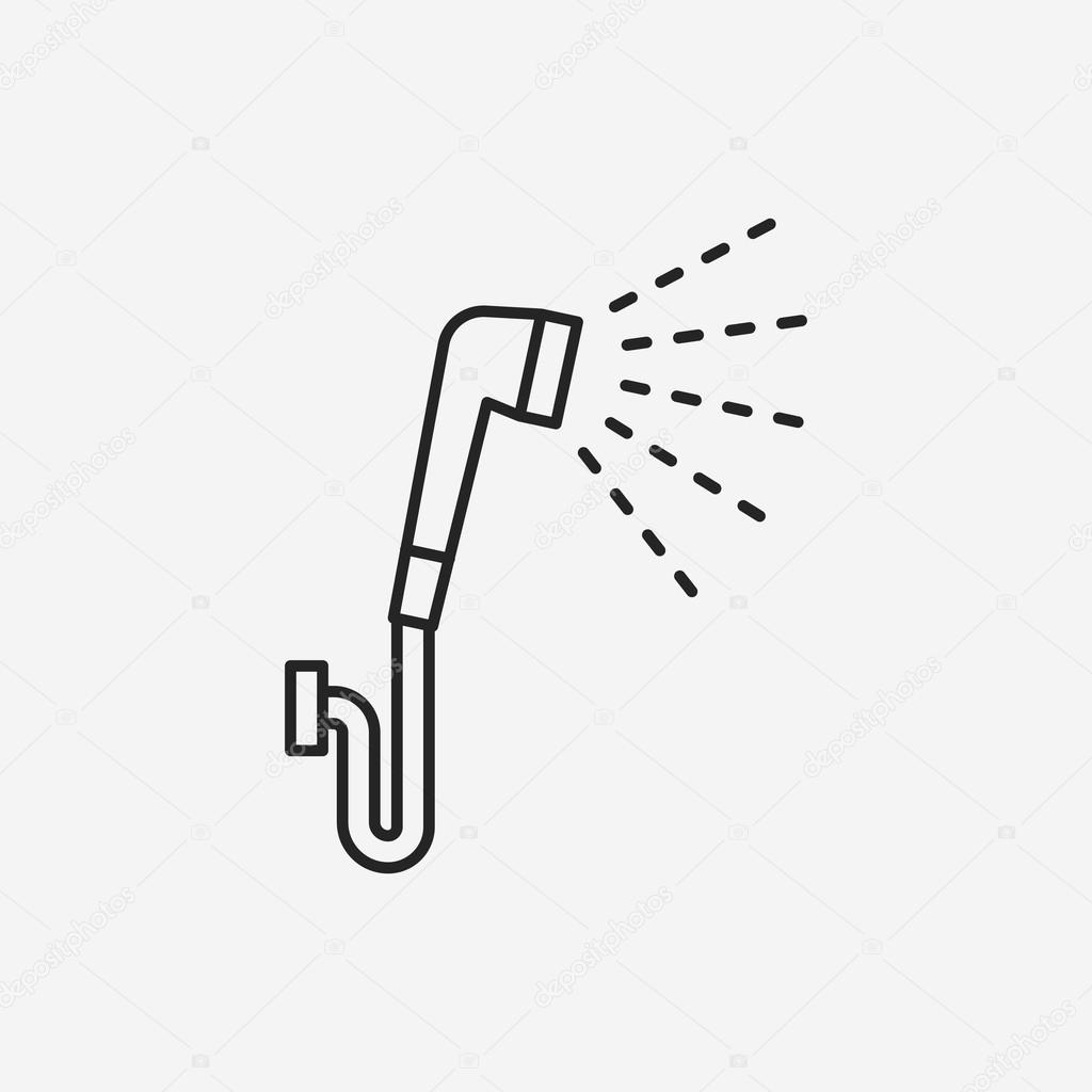 Showerheads line icon
