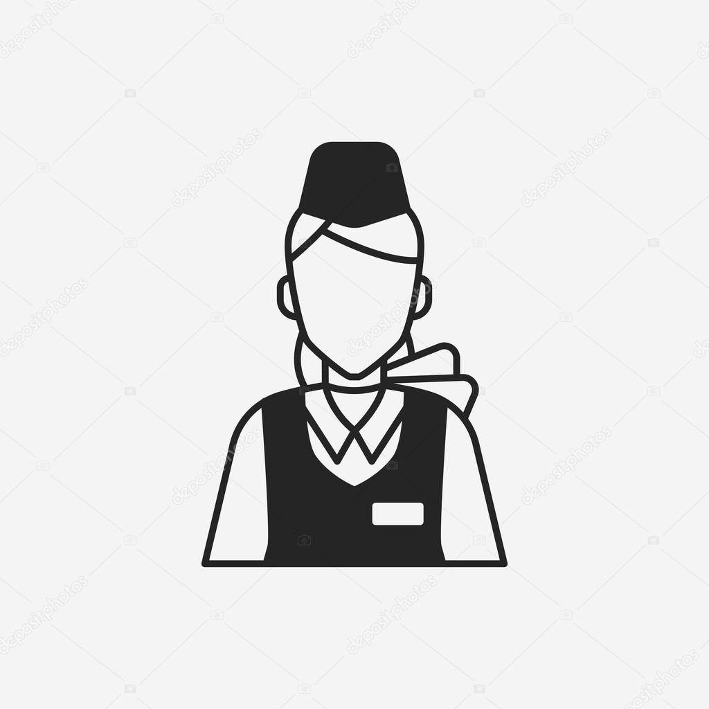flight attendant icon