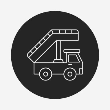 Havaalanı merdiven satırı simgesi