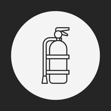 Yangın söndürme hattı simgesini ateşle