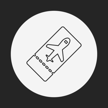 uçak bilet satırı simgesi