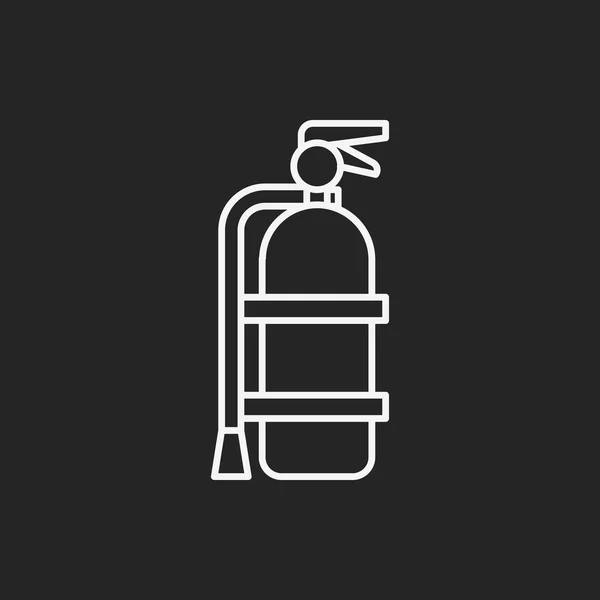 Ícone de linha do extintor de incêndio — Vetor de Stock