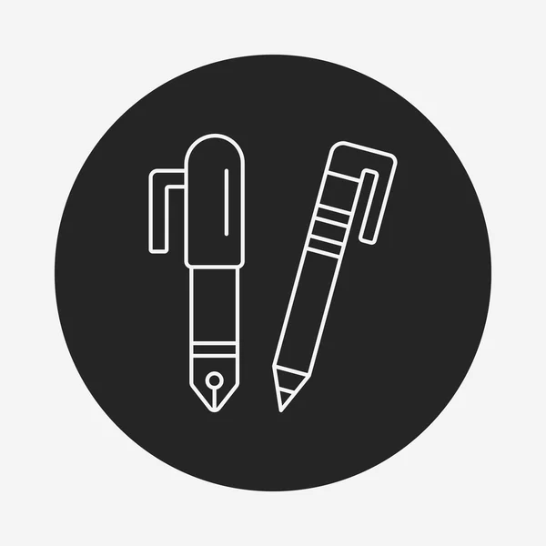 Caneta lápis ícone de linha —  Vetores de Stock