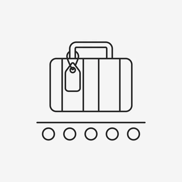 Icône de ligne de bagages — Image vectorielle