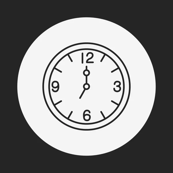 Icono de línea de reloj — Archivo Imágenes Vectoriales