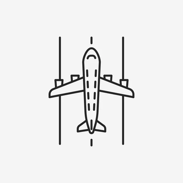 Ícone de linha de avião —  Vetores de Stock