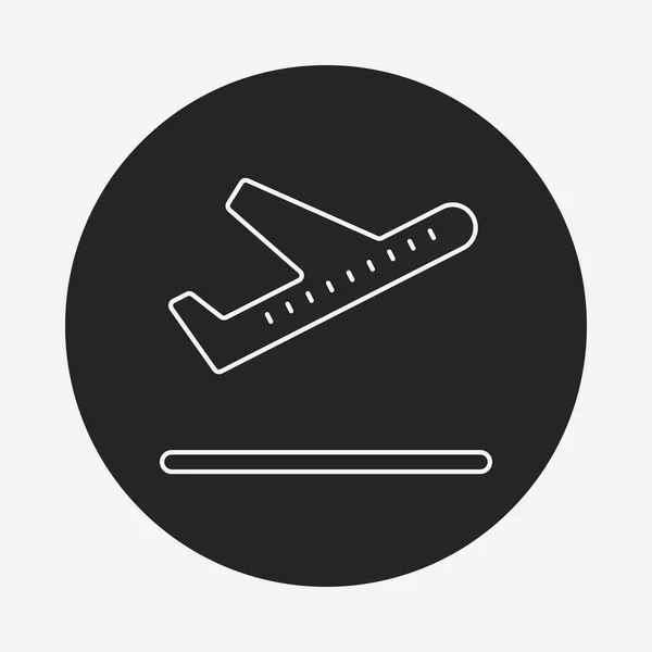 Airplane line icon — Stock Vector
