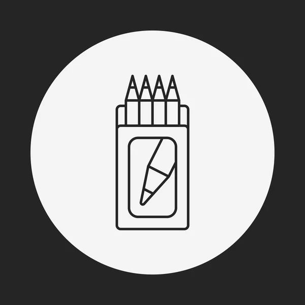 Penna linea di matita icona — Vettoriale Stock