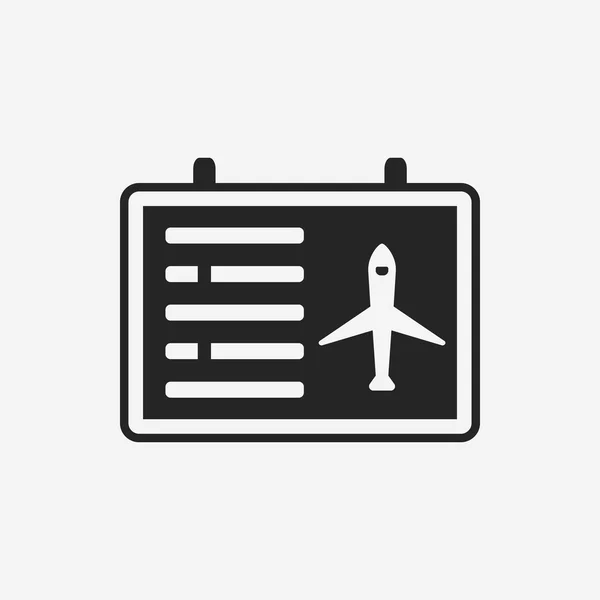 Icono del tablero de información del aeropuerto — Vector de stock