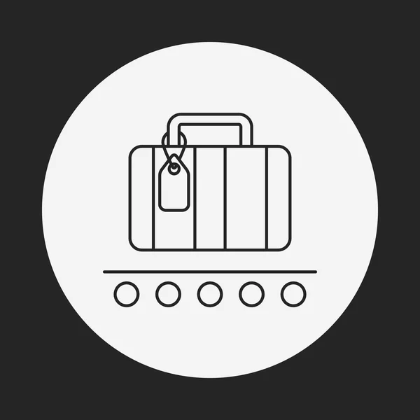 Luggage line icon — Stock Vector