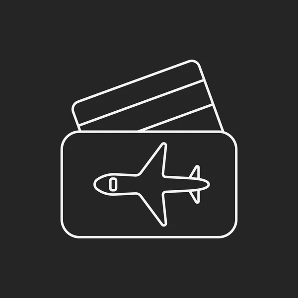 Ticketschlange im Flugzeug — Stockvektor