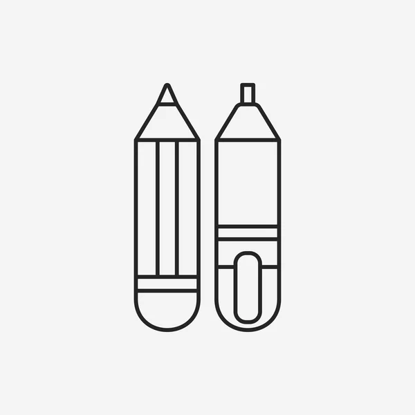 Pen lijn potloodpictogram — Stockvector