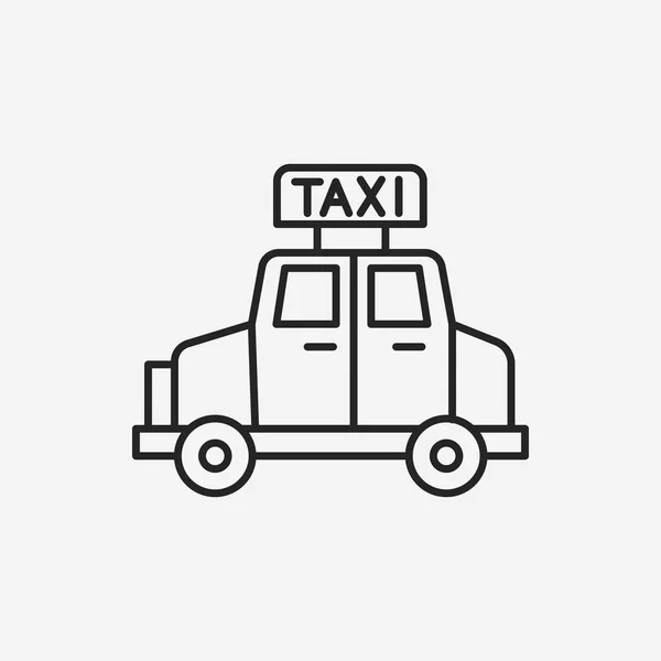 Ícone de linha de táxi — Vetor de Stock