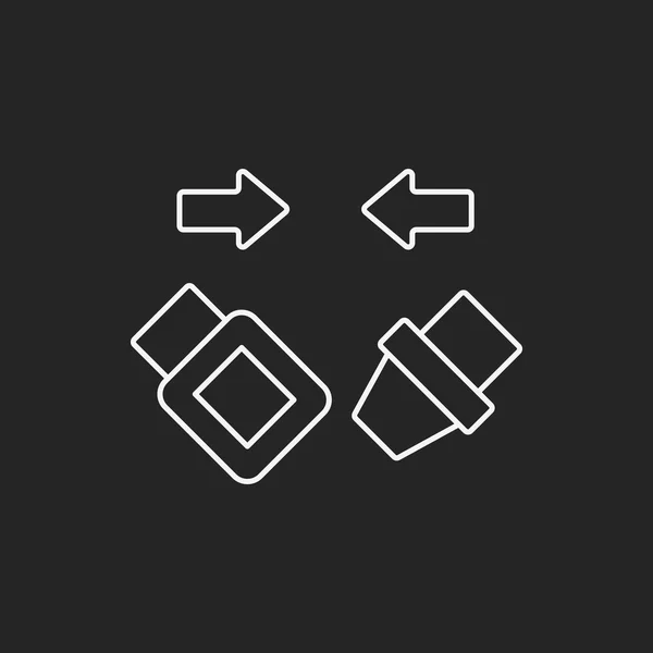 Bilbälte ikon — Stock vektor